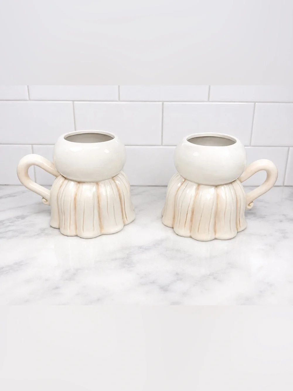 Johanna Parker Halloween Mr & Mrs KOOKY SPOOKY Figural Ghost Mug Set NEW 2026